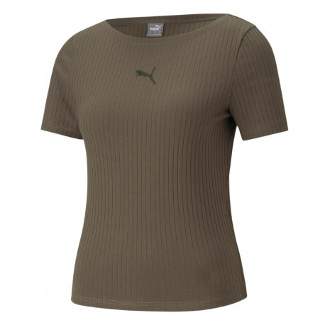 Puma naiste t-särk HER Ribbed Slim 531917 44, Grape Leaf khaki