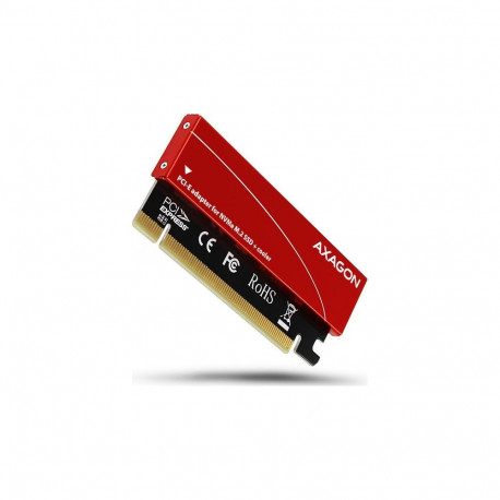 AXAGON PCEM2-S PCI-E 3.0 16x - M.2 SSD NVMe  up to 80mm SSD  low profile  cooler