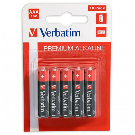 AAA Alkaline Batteries, 1.5V, 10pcs Verbatim black / V49874