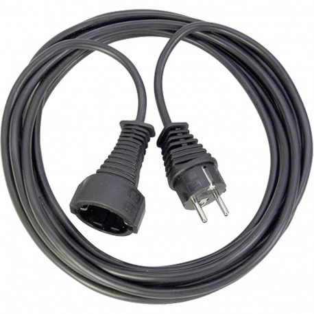 Brennenstuhl earthed extension cable straight CEE 7/7 to straight CEE 7/4 (Schuko), 3m , black 11654