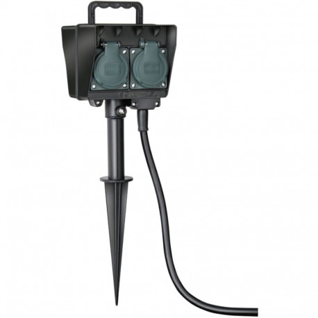 Brennenstuhl, Outdoor power outlet, 2 xCEE 7/4 socket, 1x CEE 7/7 connection, 1.5m cable, grounding 