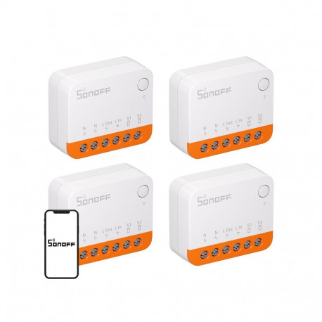 SONOFF MINIR4 (Extreme) Switch, 4-Pack
