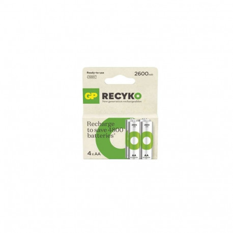 GP Battery (AA) Rechargeable NIMH R6/AA, 270AAHCE-R21, ReCyko (4 batteries / blister), 2700 mAh