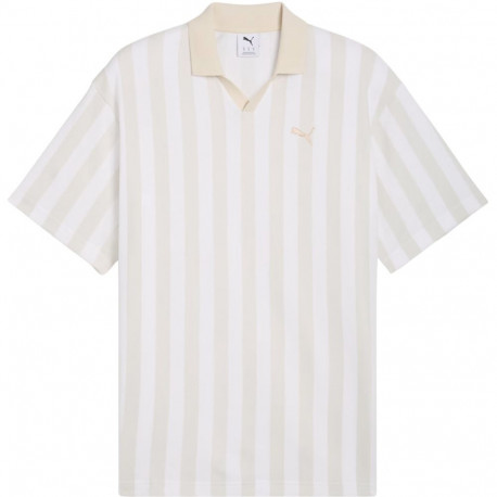 Puma meeste polosärk 692069 02 class relaxed pinnacle, valge-beež