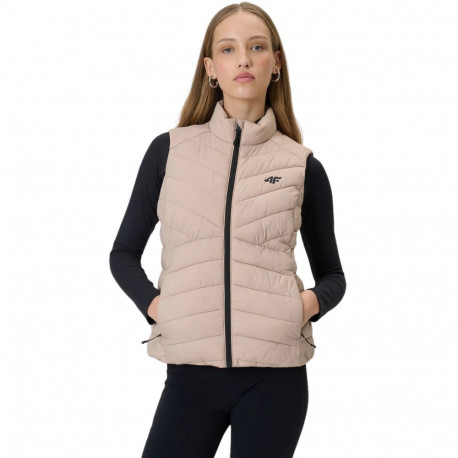 Kamizelka damska 4F F347 beżowa 4FWSS26TVJAF347 83S 2XL