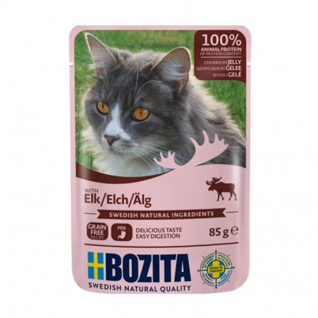 BOZITA Elk Chunks in jelly - wet cat food - 85g