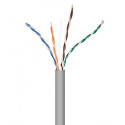 UTP solid gray cable, cat. 5E, AWG 24 CCA, 1000 ft
