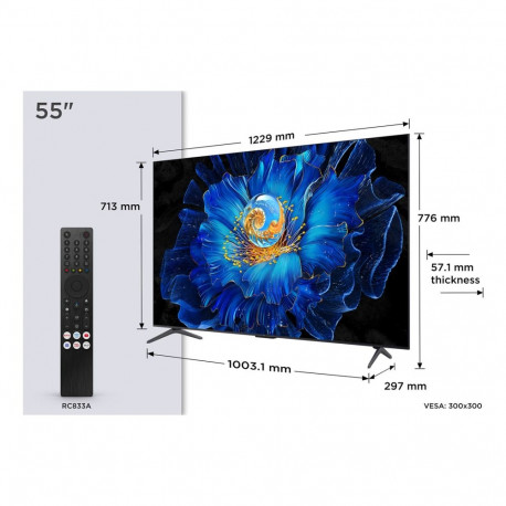 TCL C69KS 55C69KS TV 139.7 cm (55") 4K Ultra HD Smart TV Wi-Fi Metallic