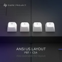 Dark Project mehaaniline klaviatuur ALU87B Bushido G3MS Moonstone lülitid USA QWERTY kodu- ja kontor