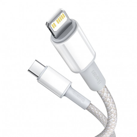Baseus High Density Braided Series Fast Charging Data Cable USB-C - Lightning 20W 1m / white