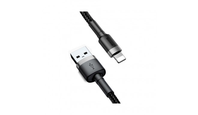 Baseus Cafule USB Lightning Charging Cable 2.4A 0.5m / gray/black