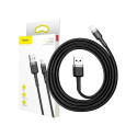 Baseus Cafule USB Lightning Cable 1.5A 2m / gray/black