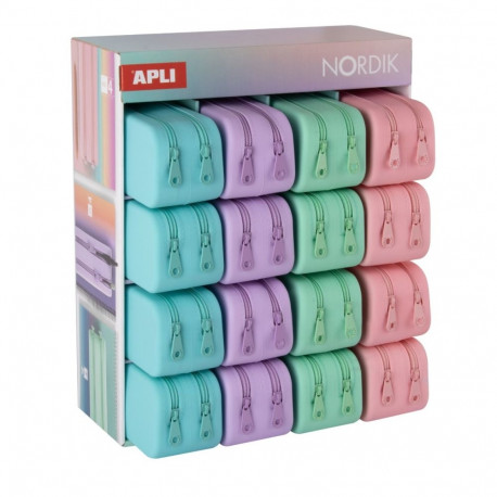 Pinal Nordik double, 75x185x63 mm, kahe jaotusega, silikoonist, assortii, Apli