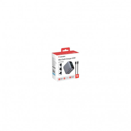 Verbatim Mini GaN Charger 65W with Display