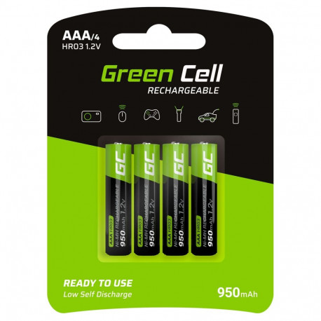 "Green Cell Akku 4xAAA HR03 950mAh"