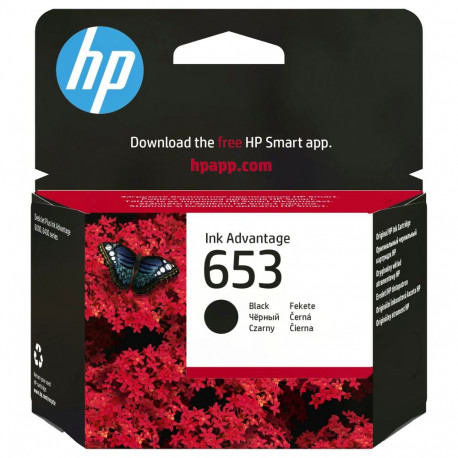 "HP 653 BLACK ORIGINAL INK"