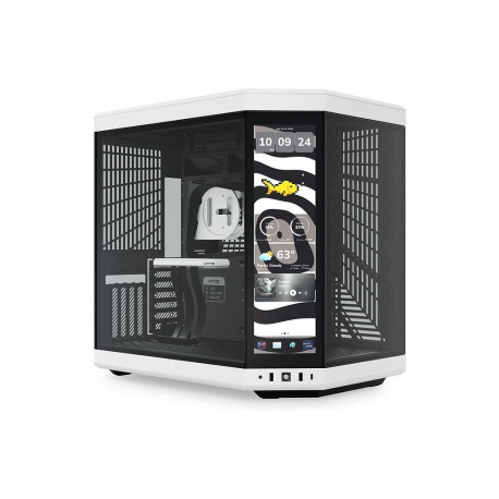 "MIdi HYTE Y70 Touch Infinite Panda ATX Midi Tower Gaming Gehäuse weiß/schwarz Seitenfenster"