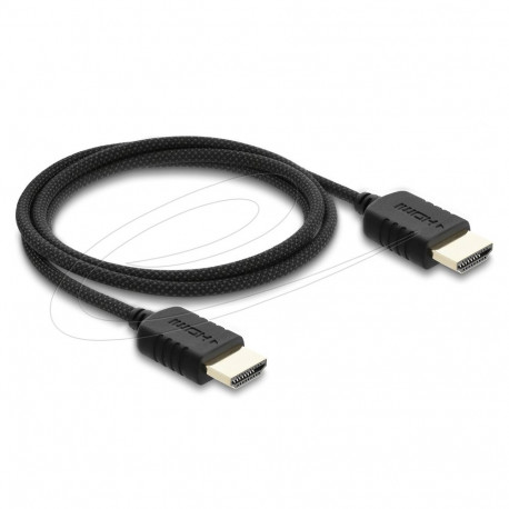 "Delock Koaxiales High Speed HDMI Kabel 8K 60 Hz 48 Gbps mit Geflechtmantel 1 m"