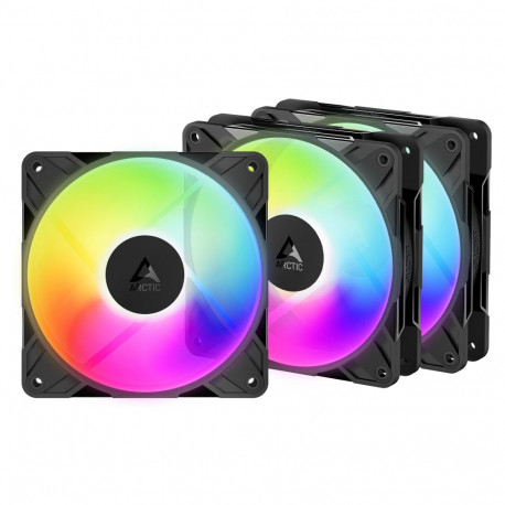 ARCTIC korpuseventilaatorid P12 Pro Reverse 120mm A-RGB PWM 3-pakk 4-pin, must