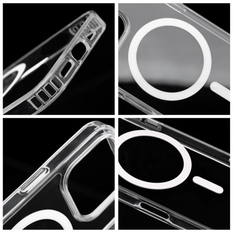 Case for Samsung A27 Drop Glue Colorful Ring Mag Cover compatible with MagSafe white