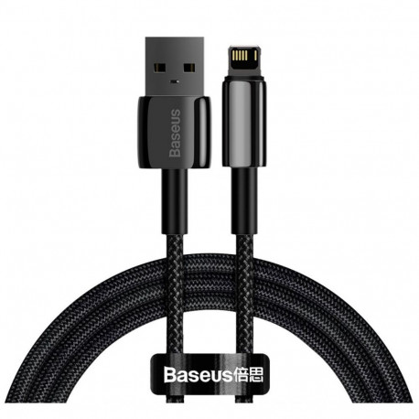 Baseus - Baseus CALWJ-01 Tungsten Gold Cable Lightning 2.4A 1m Black