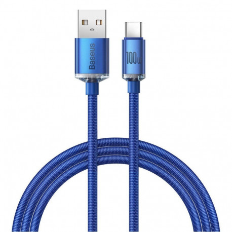 Baseus - Baseus CAJY000403 Crystal Shine Series Data Cable USB - USB-C 100W 1,2m Blue