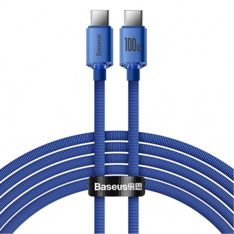 Baseus - Baseus CAJY000703 Crystal Shine Series Data Cable USB-C - USB-C 100W 2m Blue