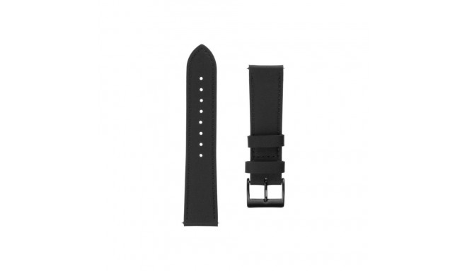 fixed | Leather Strap with Quick Release 22mm for Smartwatch | Black