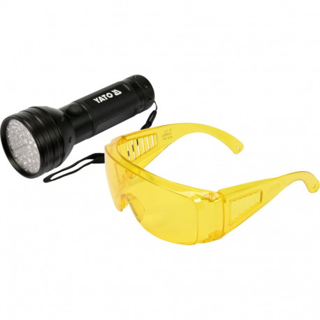 Uv Flashlight 51 Led And Glasses Set YT-08581 YATO