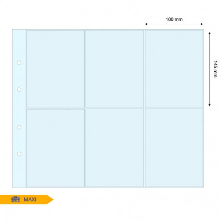 SAFE MAXI vaheleht taskuga 100x145 mm - läbipaistev