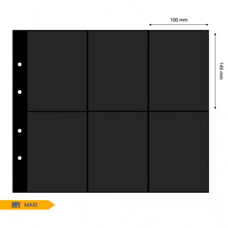 SAFE MAXI vaheleht taskuga 100x145 mm - must