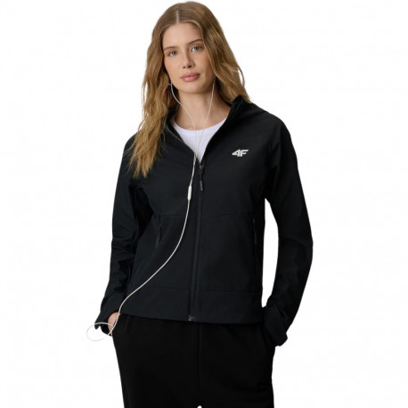 Kurtka damska softshell 4F F546 głęboka czerń 4FWSS26TSOFF546 20S L
