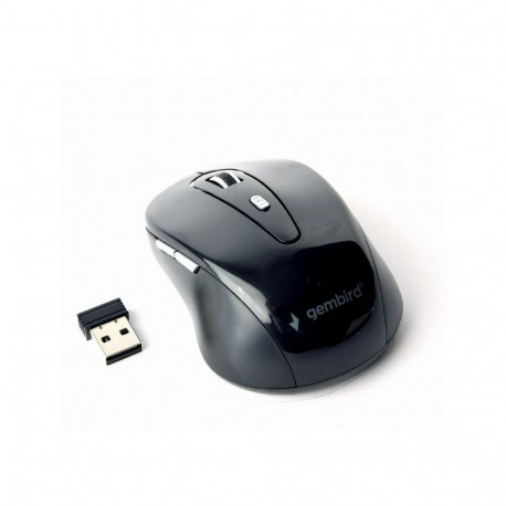 Wireless optical mouse 6-buttons black