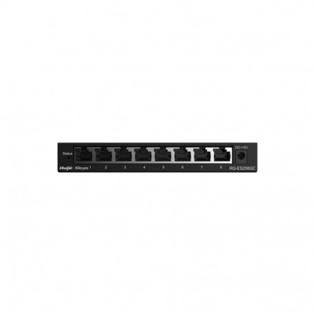 Ruijie Networks võrgulüliti RG-ES208GC haldatav L2 gigabit ethernet (10/100/1000), hall