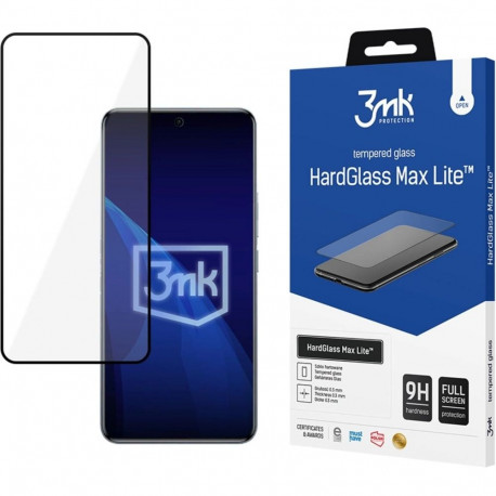Kaitseklaas 3MK Redmi Note 15 4G/5G HardGlass Max Lite, must