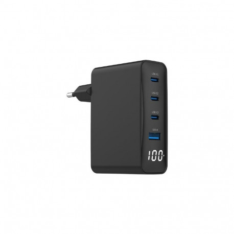 CHARGER USB 100W 4PORT GAN/TA-UC-PDQC100LCD-01-BK GEMBIRD