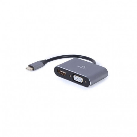 I/O ADAPTER USB-C TO HDMI/VGA/A-USB3C-HDMIVGA-01 GEMBIRD