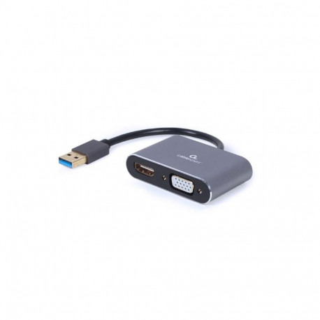 I/O ADAPTER USB3 TO HDMI/VGA/GREY A-USB3-HDMIVGA-01 GEMBIRD
