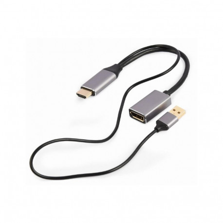 I/O ADAPTER HDMI TO DP/BLACK A-HDMIM-DPF-02 GEMBIRD