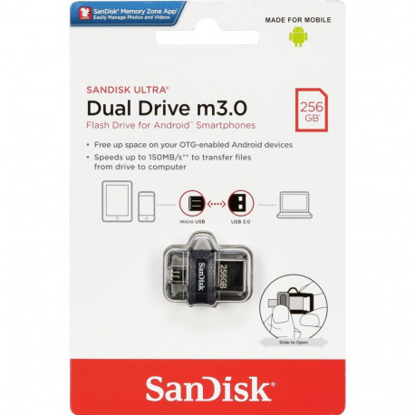 SanDisk Ultra Dual M3 0 256GB (SDDD3-256G-G46) (SDDD3256GG46)