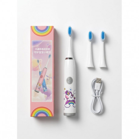 iLike Kids W3 Electric Toothbrush (Battery-Powered) +3 attachments White