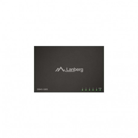 Networking Switch - Lanberg DSM1-1005 5-Port Unmanaged Gigabit Ethernet Metal Case