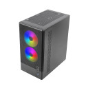 Computer Case - TACENS MARS MC-ONYX Mini Tower, 3xARGB, Tempered Glass