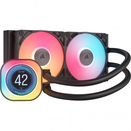 CPU Cooler - Corsair iCUE LINK TITAN 240 RX, 2x 12 cm Fans, 73.5 CFM, Black