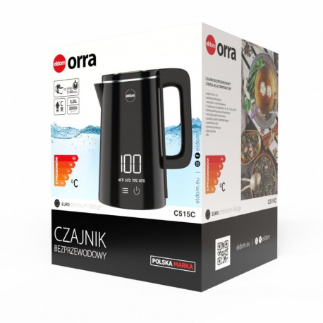 Electric Kettle - ELDOM C515C 1.8L 2000W Cordless Black