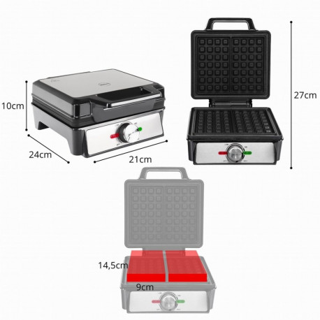 Waffle Maker - ELDOM WA1600 WAFLO 1600W, Non-Stick, LED Indicators