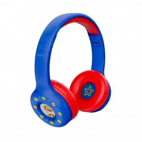Headphones - Trust Nouna Wireless Bluetooth, Foldable Design, Adjustable Headband - Blue