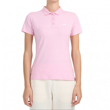Koszulka damska polo 4F F0768 jasny róż 4FWMM00TPTSF0768 56S XL