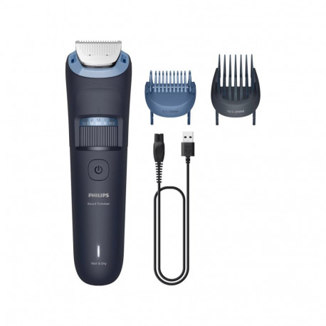 Philips 3000 seeria habemetrimmer BT3665/15 täismetallist teradega habeme hooldus