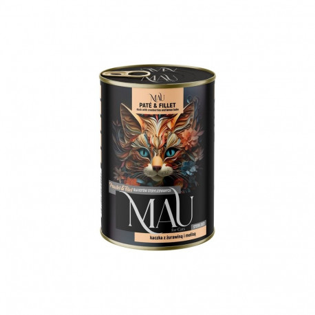 MAU Pate and Fillet Sterilised Duck with cranberries and lemon balm - wet cat food - 400g